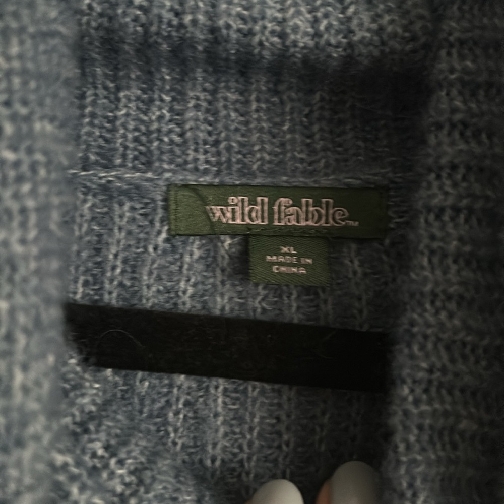 Wild Fable Cropped Cowl Neck Color Block Sweater - Picture 2 of 4